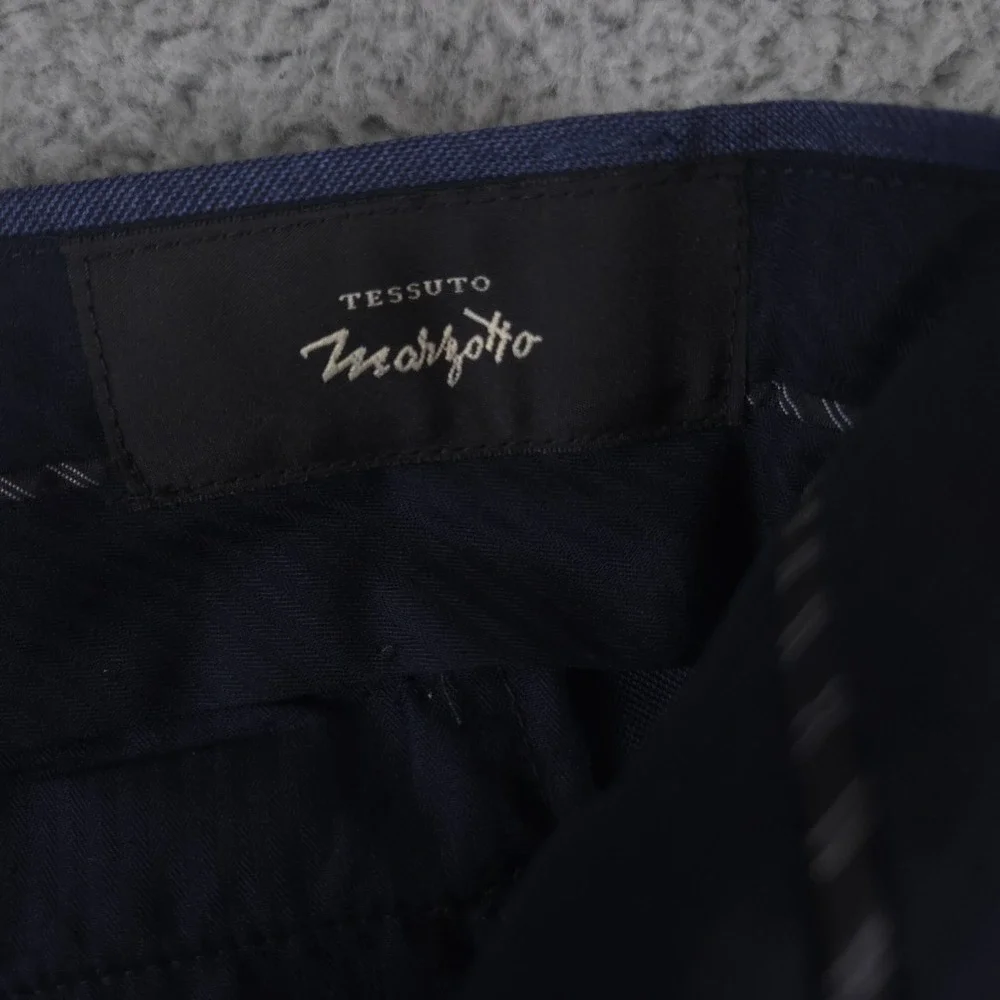 Banana‎ Republic Pants Mens 35x36 Blue Slim Fit Marzotto Wool Trousers Slacks